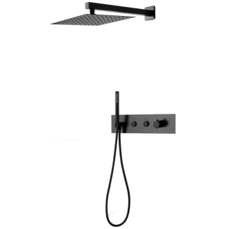 Sprchová souprava Mexen Azul pod omítku, černá - 7629-03-70