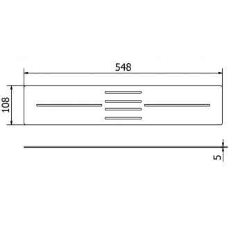 Kryt sprchové vaničky Mexen Toro 100-120 cm, bílý - 43910020