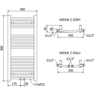 Mexen Ares elektrický radiátor 900 x 400 mm, 300 W, bílý - W102-0900-400-6300-20
