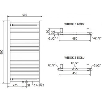 Mexen Mars elektrický radiátor 900 x 500 mm, 400 W, černý - W110-0900-500-6400-70