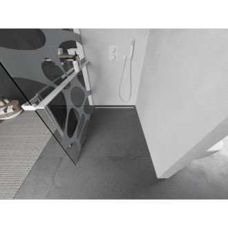 Mexen Kioto+ Sprchová zástěna s policí 130 x 200 cm, bílá vlna, bílá - 800-130-121-20-97