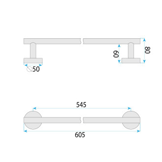 REA Koupelnový věšák 6603 Brush Copper REA-98001