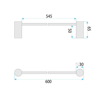 REA Koupelnový věšák 9703 Prism Brush Copper REA-98033
