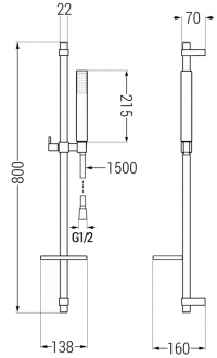 Vanová souprava Mexen Aries DQ62, černá - 744813DQ62-70