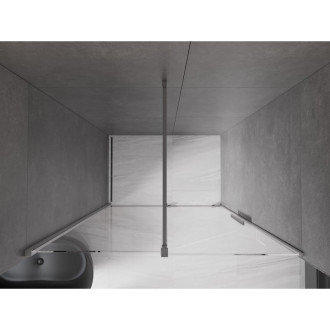 Posuvné sprchové dveře Mexen Velar 140 cm, průhledné, stříbrná - 871-140-000-01-95