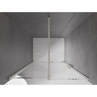 Posuvné sprchové dveře Mexen Velar 90 cm, průhledné, kartáčovaný nikl - 871-090-000-01-97