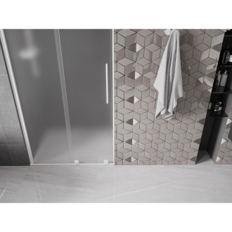 Posuvné sprchové dveře Mexen Velar 100 cm, matné, bílé - 871-100-000-31-20