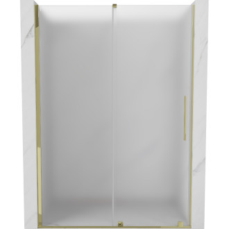 Posuvné sprchové dveře Mexen Velar 130 cm, matné, zlaté - 871-130-000-31-50
