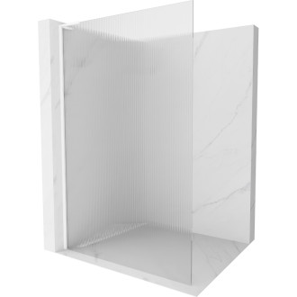 Mexen Kioto L Sprchová zástěna 90 x 200 cm, pruhy, bílá - 800-090-103-20-09