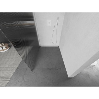 Mexen Kioto L Sprchová zástěna 120 x 200 cm, pruhy, bílá - 800-120-103-20-09