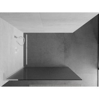 Mexen Kioto L Sprchová zástěna 120 x 200 cm, pruhy, bílá - 800-120-103-20-09