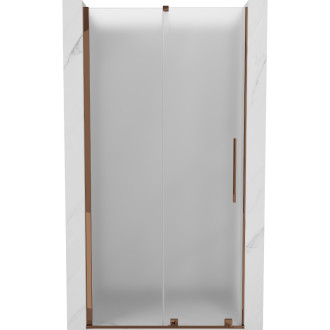 Posuvné sprchové dveře Mexen Velar 110 cm, matné, růžové zlato - 871-110-000-31-60