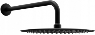 Mexen Slim kulatá dešťová sprcha 25 cm se sprchovým ramenem, černá - 79225211-70