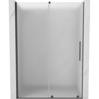 Posuvné sprchové dveře Mexen Velar 150 cm, matné, kartáčovaná pistolově šedá - 871-150-000-31-66