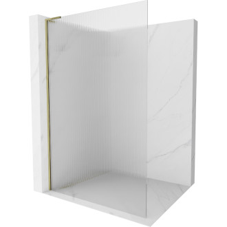 Mexen Kioto L Sprchová zástěna 70 x 200 cm, pruhy, zlatá - 800-070-103-50-09