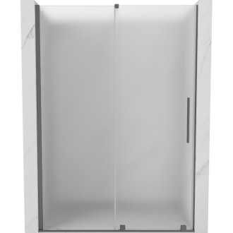Posuvné sprchové dveře Mexen Velar 130 cm, matné, stříbrné - 871-130-000-31-95