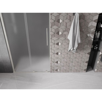 Posuvné sprchové dveře Mexen Velar 120 cm, matné, kartáčovaný nikl - 871-120-000-31-97