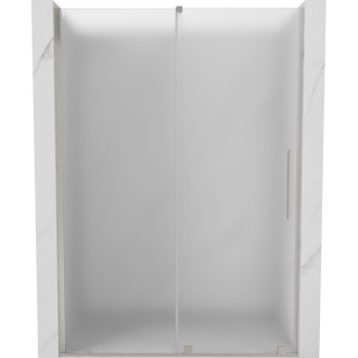 Posuvné sprchové dveře Mexen Velar 130 cm, matné, kartáčovaný nikl - 871-130-000-31-97