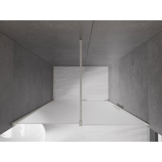 Posuvné sprchové dveře Mexen Velar 160 cm, matné, kartáčovaný nikl - 871-160-000-31-97