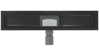 FLAT černý nerezový sprchový žlab 500mm 1715050