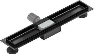 FLAT černý nerezový sprchový žlab 500mm 1715050