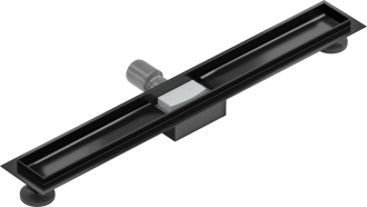 FLAT černý nerezový sprchový žlab 700mm 1715070