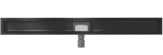 FLAT černý nerezový sprchový žlab 900mm 1715090