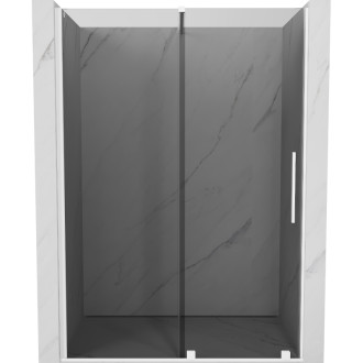 Posuvné sprchové dveře Mexen Velar 160 cm, grafit, bílá - 871-160-000-41-20