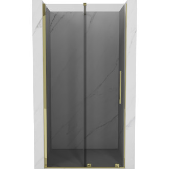 Posuvné sprchové dveře Mexen Velar 90 cm, grafit, zlaté - 871-090-000-41-50