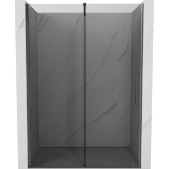 Posuvné sprchové dveře Mexen Velar 150 cm, grafit, kartáčovaná pistolově šedá - 871-150-000-41-66