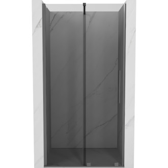 Posuvné sprchové dveře Mexen Velar 90 cm, grafit, stříbrná - 871-090-000-41-95