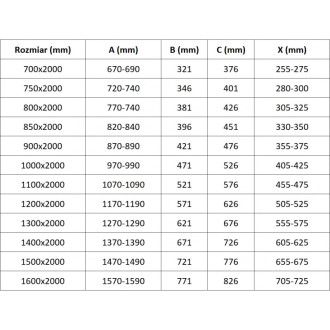 Mexen Velar Posuvná sprchová zástěna 110 x 200 cm, tloušťka mlhy 8 mm, černá - 871-110-000-33-70