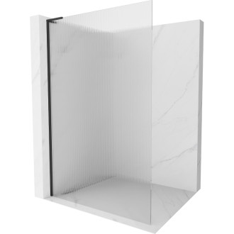 Mexen Kioto L Sprchová zástěna 70 x 200 cm, pruhy, černá - 800-070-103-70-09