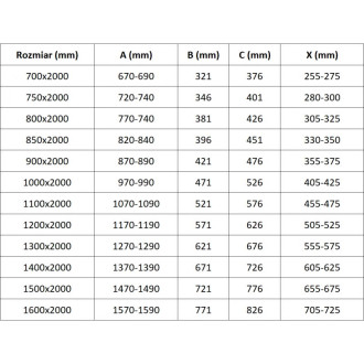 Mexen Velar posuvná sprchová zástěna 75 x 200 cm, grafit 8 mm, černá - 871-075-000-43-70