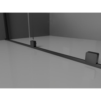 Mexen Velar posuvná sprchová zástěna 160 x 200 cm, grafit 8 mm, černá - 871-160-000-43-70