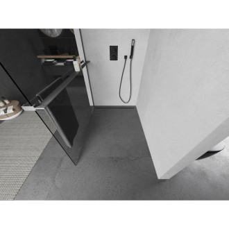 Mexen Kioto+ L Sprchová zástěna s poličkou 70 x 200 cm, průhledná, stříbrná - 800-070-123-95-00