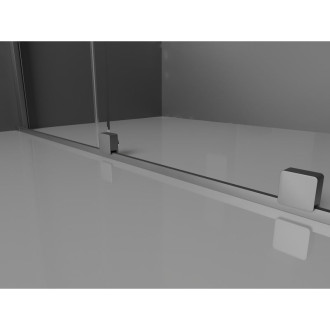 Posuvný sprchový kout Mexen Velar 150 x 70 cm, průhledný, stříbrná metalíza - 871-150-070-01-95