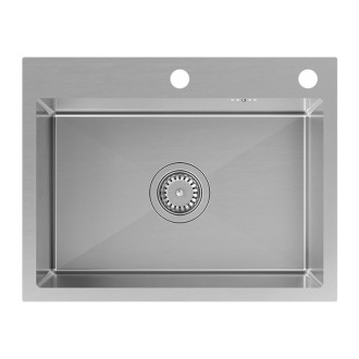 Ocelový dřez LUKE 110 WORKSTATION BRUSH NICKEL