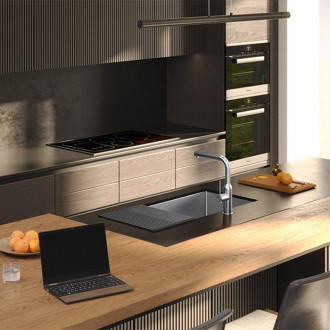 Ocelový dřez ANTHONY 80 BRUSH NICKEL