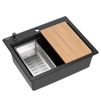 Granitový dřez KURT 110 WORKSTATION Black