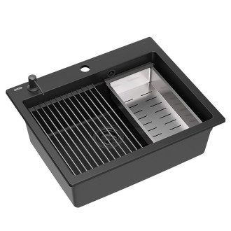 Granitový dřez KURT 110 WORKSTATION Black