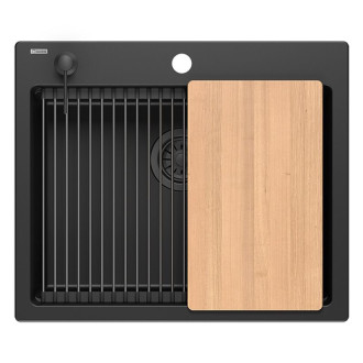 Granitový dřez KURT 110 WORKSTATION Black