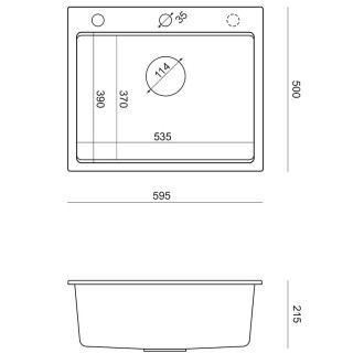 Granitový dřez KURT 110 WORKSTATION Black