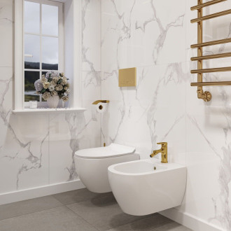 Set WC závěsné mísy + bidetu CARTER bílý