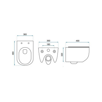 Set WC závěsné mísy + bidetu CARTER bílý