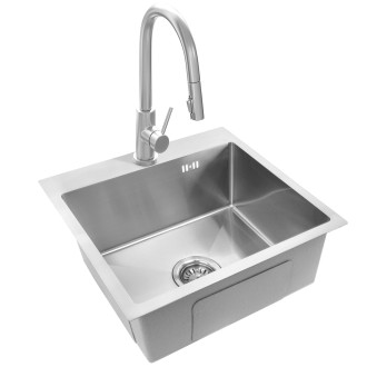 Ocelový dřez Leo 50 BRUSH NICKEL