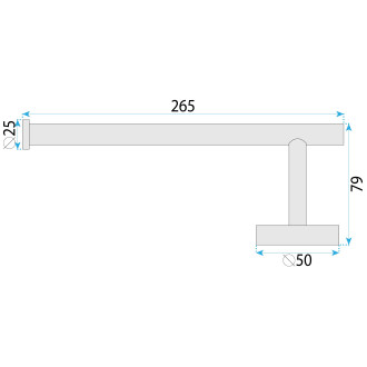 REA Koupelnový věšák 6610a Modern Brush Gold REA-98015
