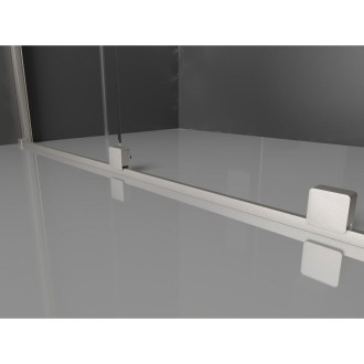 Posuvný sprchový kout Mexen Velar 150 x 75 cm, průhledný, kartáčovaný nikl - 871-150-075-01-97