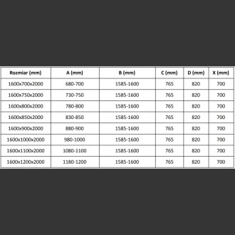 Posuvný sprchový kout Mexen Velar 160 x 80 cm, průhledný, kartáčovaný nikl - 871-160-080-01-97