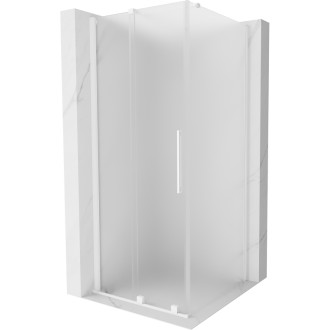Posuvný sprchový kout Mexen Velar 100 x 100 cm, matná bílá - 871-100-100-31-20